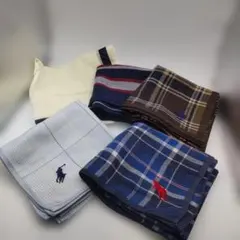 ◆4025 ラルフローレン　ハンカチ5点セット