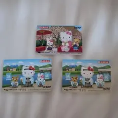 【使用済】【中古品】京王 パスネット ハローキティ 3枚セット