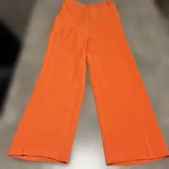 AMERICANHOLICオレンジ ワイドパンツ ゴムウエスト