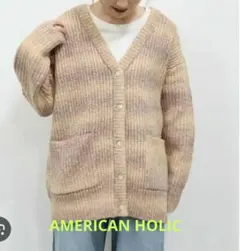 AMERICAN HOLIC ストライプ カーディガン M