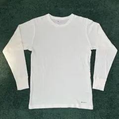【美品】Champion チャンピオン ワッフル ロンT 綿100% ホワイトL