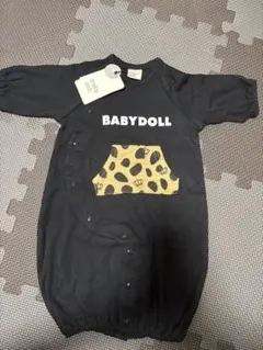 BABYDOLL 2WAYオール ブラック ヒョウ柄ポケット 50~70cmのサムネイル