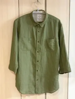 【期間限定値下】THE SHOP TK オリーブ グリーン シャツ 小さ目XXLのサムネイル