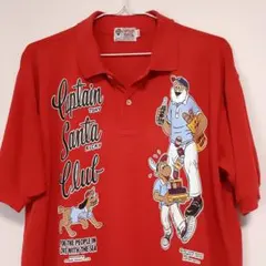 CAPTAIN SANTA ポロシャツ レッド Mサイズ【日本製】