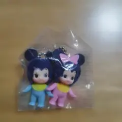 廃番品・レア・美品】キューピーストラップ ミッキー＆ミニー ペア