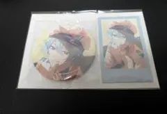 にじさんじ 渚トラウト 誕生日 箔押し缶バッジ&チェキ風カード