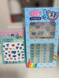 〖セリアなど〗エンジェルブルー☆ネイルシール2つセット☆