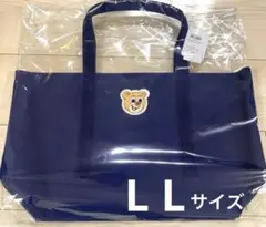 フェイラー オールドテディ ワッペントートバッグ ネイビー LLサイズ