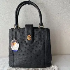 未使用品✨オーストリッチ ハンドバッグ ダイヤル式 フォーマル トップハンドル クラシックファッション - 未使用品✨オーストリッチ ハンドバッグ