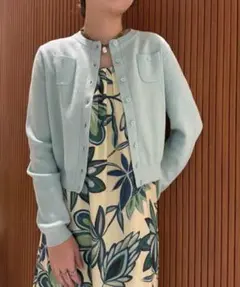 CABaN コットンカシミヤ クルーネックカーディガン