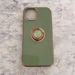 iPhone12ProMAキラキラ リング一体型 スマホリング かわいい