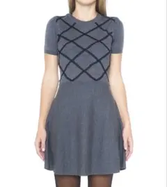 RED VALENTINO レースチェックニットドレスのサムネイル