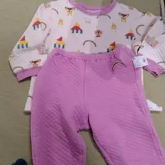 ユニクロキルティングパジャマ 100cm