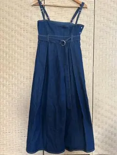 RADIATE ラディエイト　デニムワンピース　ジャンパースカート　F