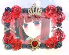 デコケース ホイップデコ 赤 レッド 黒 ブラック バラ 王冠 ハート リボン