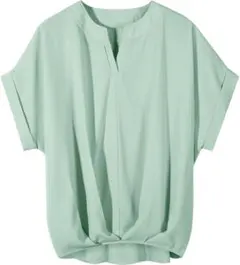 ブラウス レディース 半袖 レディース トップス Ｖネック カットソー 夏 無地