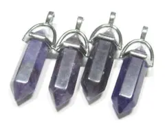天然石　パワーストーン　アメジスト　トップ　４個！