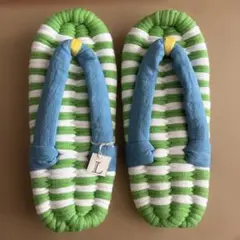 MËRI ストライプ布ぞうり　Lサイズ
