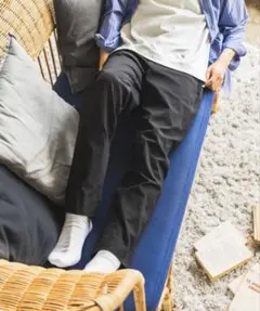 GLOBAL WORK スゴラストレッチスリムパンツ Sサイズ　ブラック