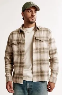 Abercrombie & Fitch フランネルチェックシャツ メンズ