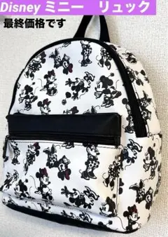 ディズニー　ミニー　リュック　Disney バッグ　かわいいコンパクトリュック