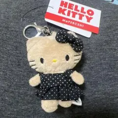 ローリーズファーム　キティ　Me% トイキーホルダー　ドットブラック