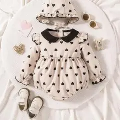 ハート柄ロンパース 80-86cm