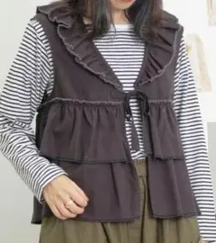 Samansa Mos2　フリルティアードベスト