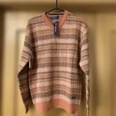 Golden Bear チェック柄 Vネックニット　新品未使用✨✨