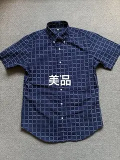 ユニクロチェック柄 半袖シャツ Mサイズ