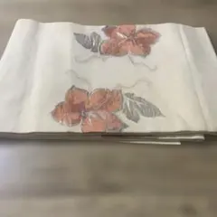 和レトロ★お花刺繍★クリーム色★ビンテージ★帯
