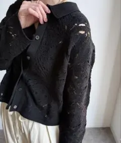 doudouレース編み ニットカーディガン【完売品・新品】