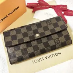 【美品】ルイヴィトン ☆ポルトフォイユサラ ダミエ 長財布