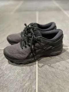 【美品】ASICS ランニングシューズ ブラック　23.5cm