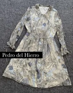 Pedro del Hierro ペイズリー柄 ワンピース シャツワンピ リボン