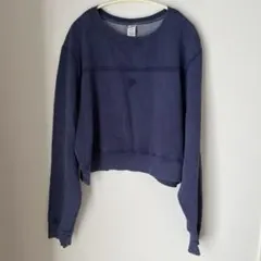 PINK クロップドスウェット ネイビー　ヴィクトリアシークレット