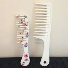 アヌシ 女髪 ヘアケアコーム くし ブラシ 花柄 乾き髪濡れ髪両用のサムネイル