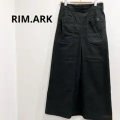 リムアーク/RIM.ARK ロングスカート ハイウェスト Aライン ブラック1のサムネイル