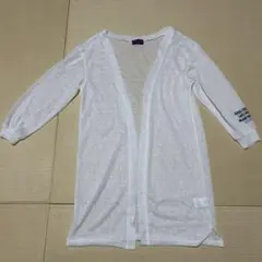 ガールズ　女子　150 アウター　薄手　カーディガン　ホワイト