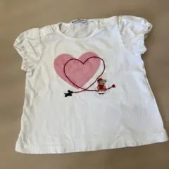 familiar ハート刺繍 Tシャツ 90cm