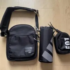 adidas EQUIPMENT ブラックショルダーバッグ　ボトルケース　ポーチ