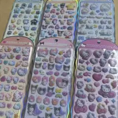 コットンパフィーシール サンリオ 6点セット