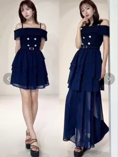 新作　リゼクシー　2Wayオフショルドッキングワンピース(タグあり)