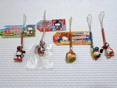 キティ　根付けストラップ　5個