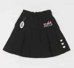 ☆新品 X-girl 裾ハート刺しゅう切替プリーツスカート 130㎝☆