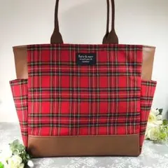 サイドポケット付きトートバッグ【ウール】