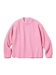【1回着用】UNIQLO ウォッシャブルソフトニットクルーセーター ピンク