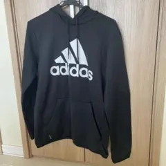 adidas ブラック パーカー climaliteレディースL