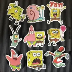 新品❤️1セットのみ❤️スポンジボブ❤️防水ステッカーシール9枚
