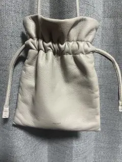 【美品】russet リアルレザー巾着ショルダーバッグ ラシット